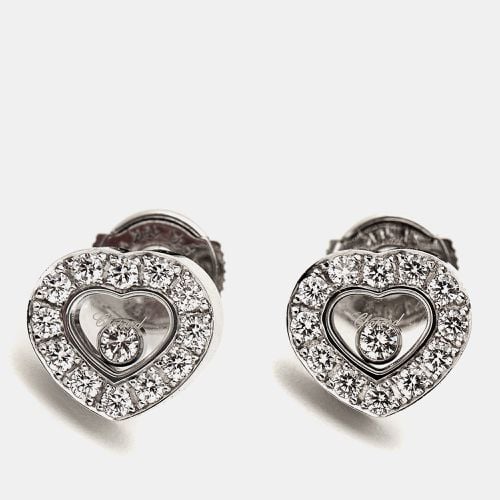 Chopard Happy Diamonds Icon Diamond 18k White Gold Stud Earrings - Chopard - Modalova