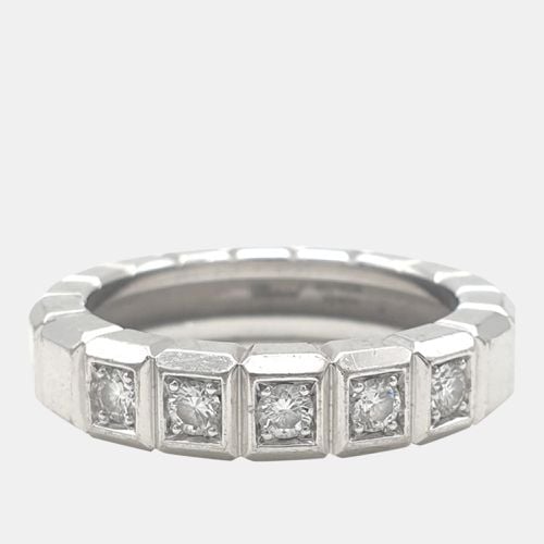 Chopard 18K White Gold and Diamond Ice Cube Band Ring EU 50 - Chopard - Modalova