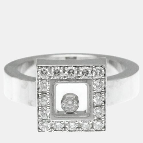 Chopard 18K White Gold and Diamond Happy Diamond Ring EU 50 - Chopard - Modalova