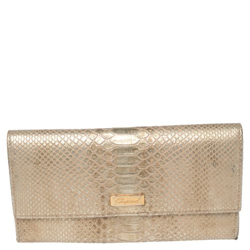 Chopard Metallic Gold Python Embossed Leather Continental Wallet - Chopard - Modalova