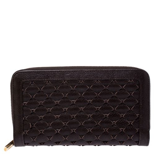 Chopard Brown Woven Leather Zip Around Continental Wallet - Chopard - Modalova