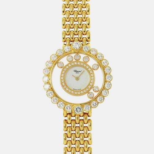 Chopard Gold 18k Yellow Gold Diamond Happy Diamonds Quartz Women's Wristwatch 27 mm - Chopard - Modalova