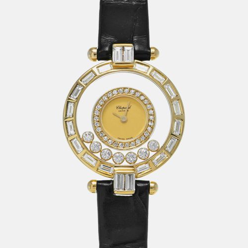 Chopard Gold Diamond 18k Yellow Gold Happy Diamonds Quartz Women's Wristwatch 26 mm - Chopard - Modalova