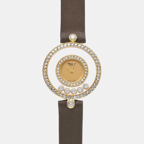 K Yellow Diamond Happy Diamonds Quartz Women's Wristwatch 24 mm - Chopard - Modalova