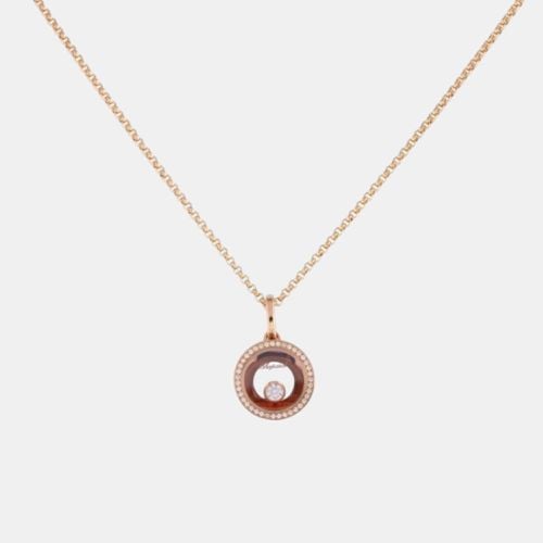 Chopard Happy Diamonds Icon 18K Rose Gold Diamond Necklace - Chopard - Modalova