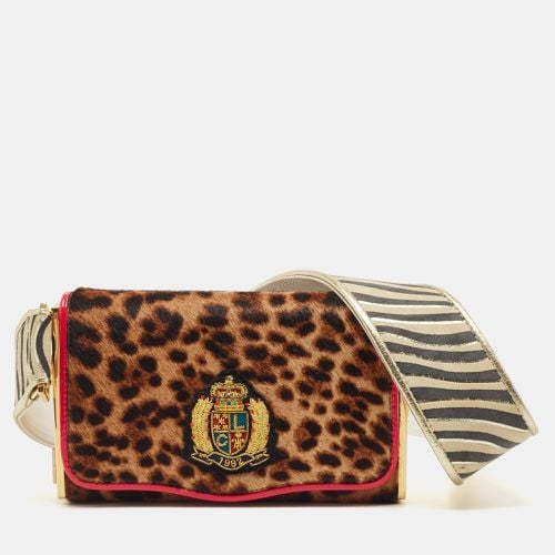 Christian Louboutin Multicolor Leopard Calfhair and Leather Small Carrie Ecusson Crossbody Bag - Christian Louboutin - Modalova