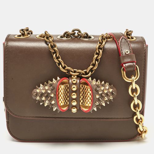 Christian Louboutin Brown Leather Spikes Sweet Charity Shoulder Bag - Christian Louboutin - Modalova