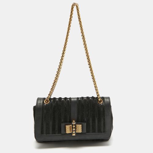 Christian Louboutin Black Calf Hair and Leather Sweet Charity Shoulder Bag - Christian Louboutin - Modalova