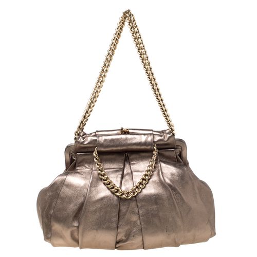 Christian Louboutin Metallic Leather Loubinette Hobo - Christian Louboutin - Modalova