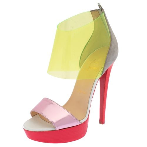 Christian Louboutin Multicolor Leather And PVC Dufoura Platform Sandals Size 36 - Christian Louboutin - Modalova