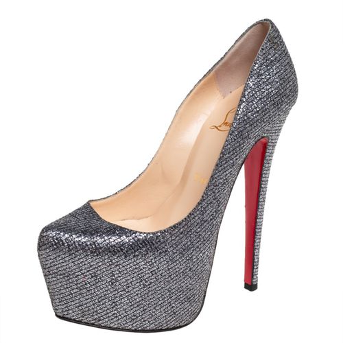 Christian Louboutin Silver Glitter Daffodile Pumps Size 36.5 - Christian Louboutin - Modalova