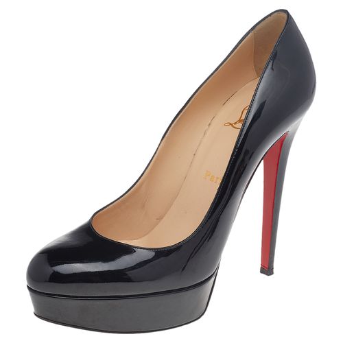 Christian Louboutin Black Patent Leather Bianca Platform Pumps Size 39.5 - Christian Louboutin - Modalova