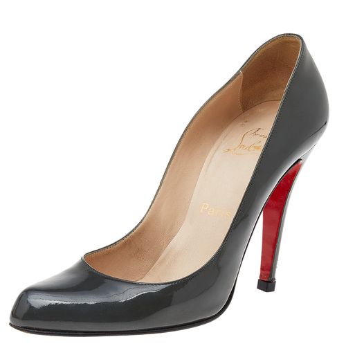 Christian Louboutin Dark Grey Patent Leather Pumps Size 38.5 - Christian Louboutin - Modalova