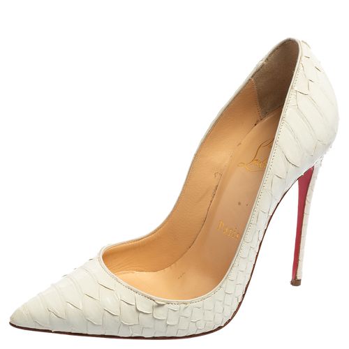 Christian Louboutin Cream Python Leather So Kate Pumps Size 35.5 - Christian Louboutin - Modalova