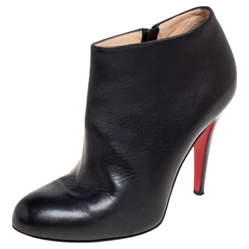 Christian Louboutin Black Leather Belle Ankle Boots Size 36.5 - Christian Louboutin - Modalova