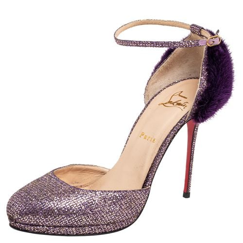 Glitter Fabric/Mink Crazy Fur D'orsay Pump Size 39.5 - Christian Louboutin - Modalova