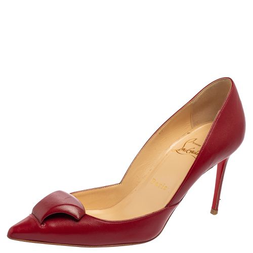 Christian Louboutin Burgundy Leather Pointed-Toe Pumps Size 36.5 - Christian Louboutin - Modalova