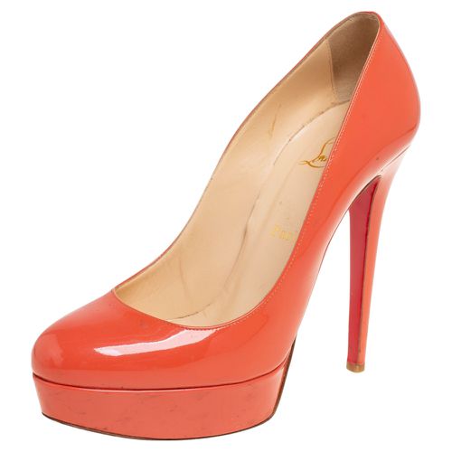 Coral Patent Leather Bianca Platform Pumps Size 39 - Christian Louboutin - Modalova