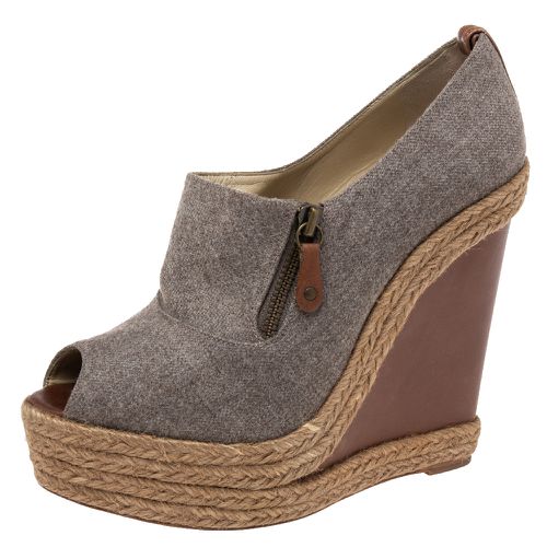 Christian Louboutin Grey Wool Deroba Espadrilles Wedge Sandals Size 40 - Christian Louboutin - Modalova