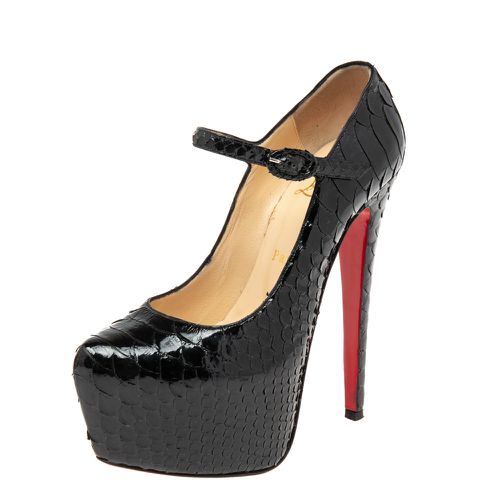 Christian Louboutin Black Python Leather Daffodile Pumps Size 36 - Christian Louboutin - Modalova