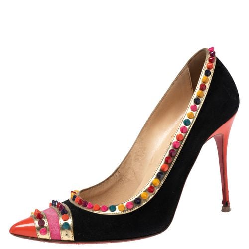 Christian Louboutin Multicolor Suede and Patent Leather Malabar Hill Pumps Size 39.5 - Christian Louboutin - Modalova