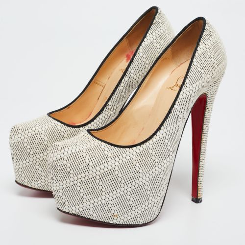 Black Raffia Daffodile Platform Pumps Size 36.5 - Christian Louboutin - Modalova