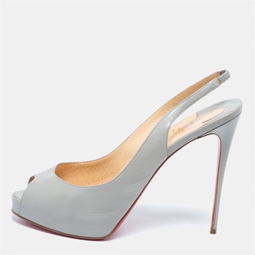 Christian Louboutin Grey Leather Private Number Sandals Size 40 - Christian Louboutin - Modalova