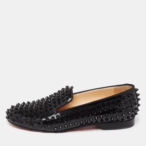 Christian Louboutin Black Patent Leather Dandelion Spikes Smoking Slippers Size 37 - Christian Louboutin - Modalova