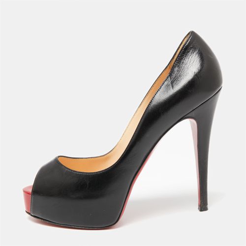 Christian Louboutin Black Leather Very Prive Peep-Toe Pumps Size 37 - Christian Louboutin - Modalova