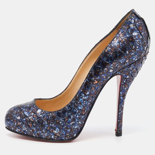 Christian Louboutin Navy Blue Python Leather New Simple Pumps Size 35.5 - Christian Louboutin - Modalova