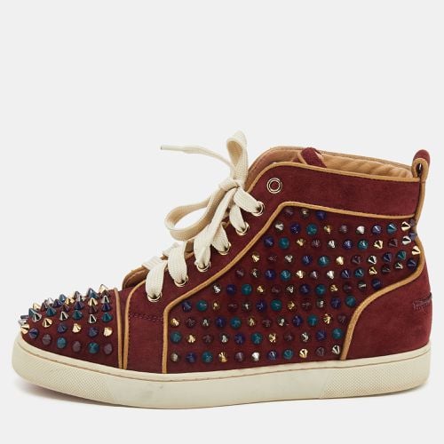 Christian Louboutin Burgundy Suede Louis Spikes High Top Sneakers Size 37.5 - Christian Louboutin - Modalova