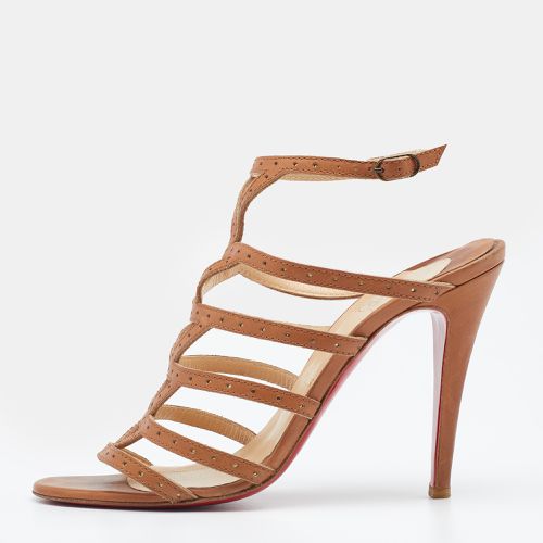 Christian Louboutin Beige Leather Strappy Ankle Strap Sandals Size 38.5 - Christian Louboutin - Modalova