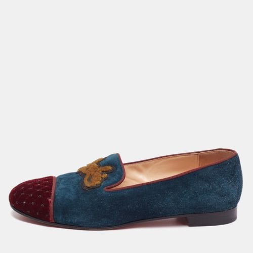 Christian Louboutin Tricolor Suede And Velvet I Love My Loubies Loafers Size 38.5 - Christian Louboutin - Modalova