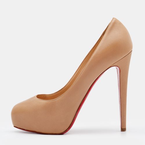 Christian Louboutin Beige Leather Miss Clichy Platform Pumps Size 37 - Christian Louboutin - Modalova