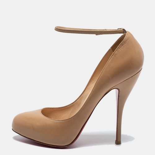 Christian Louboutin Beige Leather Ankle Strap Pumps Size 37.5 - Christian Louboutin - Modalova