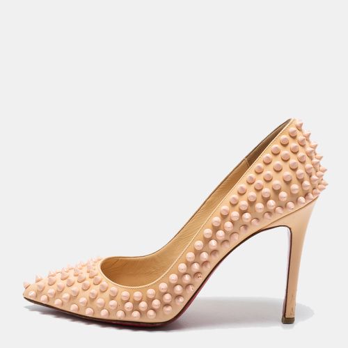 Christian Louboutin Light Peach Patent Leather Pigalle Spikes Pumps Size 36.5 - Christian Louboutin - Modalova