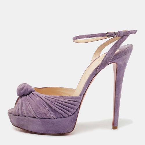 Christian Louboutin Purple Suede Greissimo Ankle Strap Sandals Size 40.5 - Christian Louboutin - Modalova