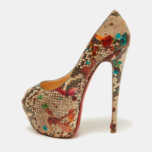 Christian Louboutin Multicolor Python Carnival Highness Pumps Size 37 - Christian Louboutin - Modalova