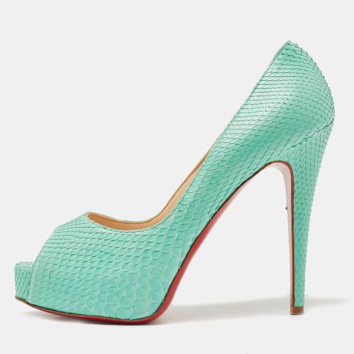 Christian Louboutin Turquoise Python Very Prive Pumps Size 38.5 - Christian Louboutin - Modalova