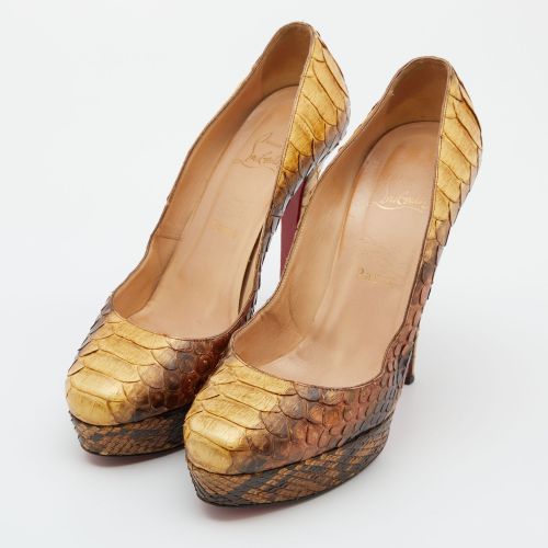 Bianca Size 39 Python Leather Platform Pumps - Christian Louboutin - Modalova