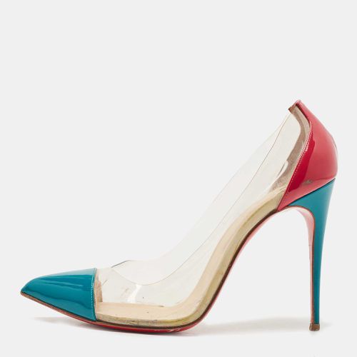 Christian Louboutin Pink/Green Patent Leather and PVC Debout Pointed Toe Pumps Size 38.5 - Christian Louboutin - Modalova