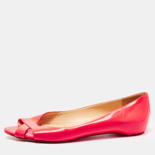 Christian Louboutin Neon Pink Leather Croisette Flats Size 38.5 - Christian Louboutin - Modalova