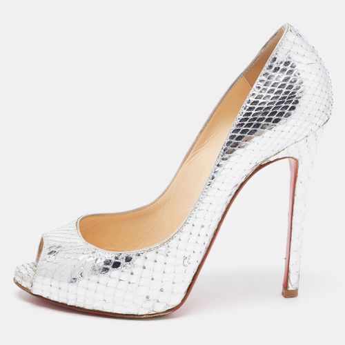 Python Flo Peep Toe Pumps Size 37 - Christian Louboutin - Modalova