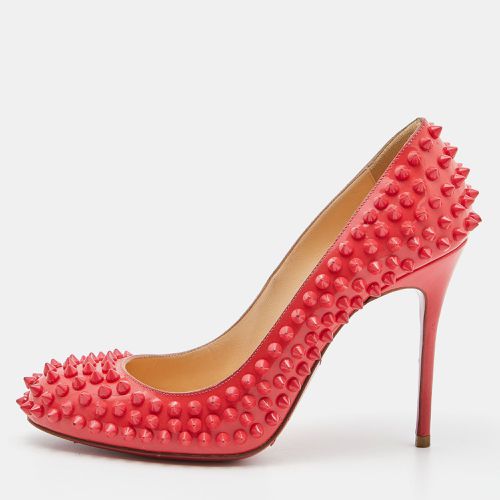 Christian Louboutin Coral Pink Patent Leather Fifi Spikes Pumps Size 36.5 - Christian Louboutin - Modalova