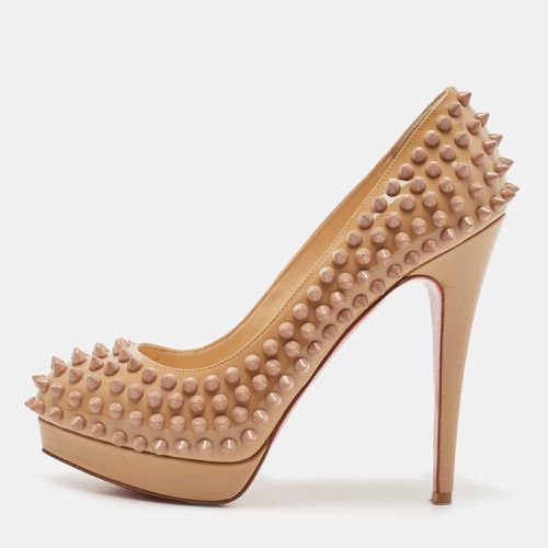 Christian Louboutin Beige Patent Leather Alti Spiked Platform Pumps Size 36 - Christian Louboutin - Modalova