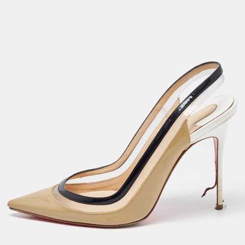 Christian Louboutin Tricolor Patent Leather and PVC Paulina Slingback Pumps Size 38 - Christian Louboutin - Modalova