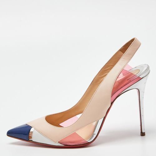 Christian Louboutin Tricolor Leather and Pvc Air Chance Slingback Sandals Size 37 - Christian Louboutin - Modalova