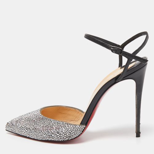 Grey/ Suede and Leather Rivierina Strass Pumps Size 39 - Christian Louboutin - Modalova