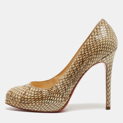 Christian Louboutin Beige Python Leather New Simple Round Toe Pumps Size 36.5 - Christian Louboutin - Modalova