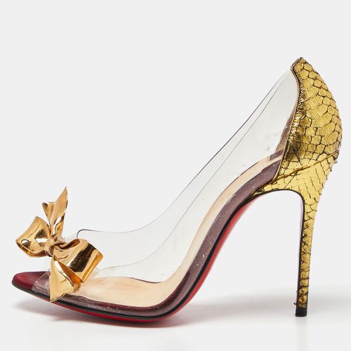 Python and PVC Justinodo Peep Toe Pumps Size 36 - Christian Louboutin - Modalova